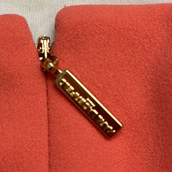 Karl Lagerfeld peachy pink scalloped pear midi dress size 16 - Picture 5 of 12